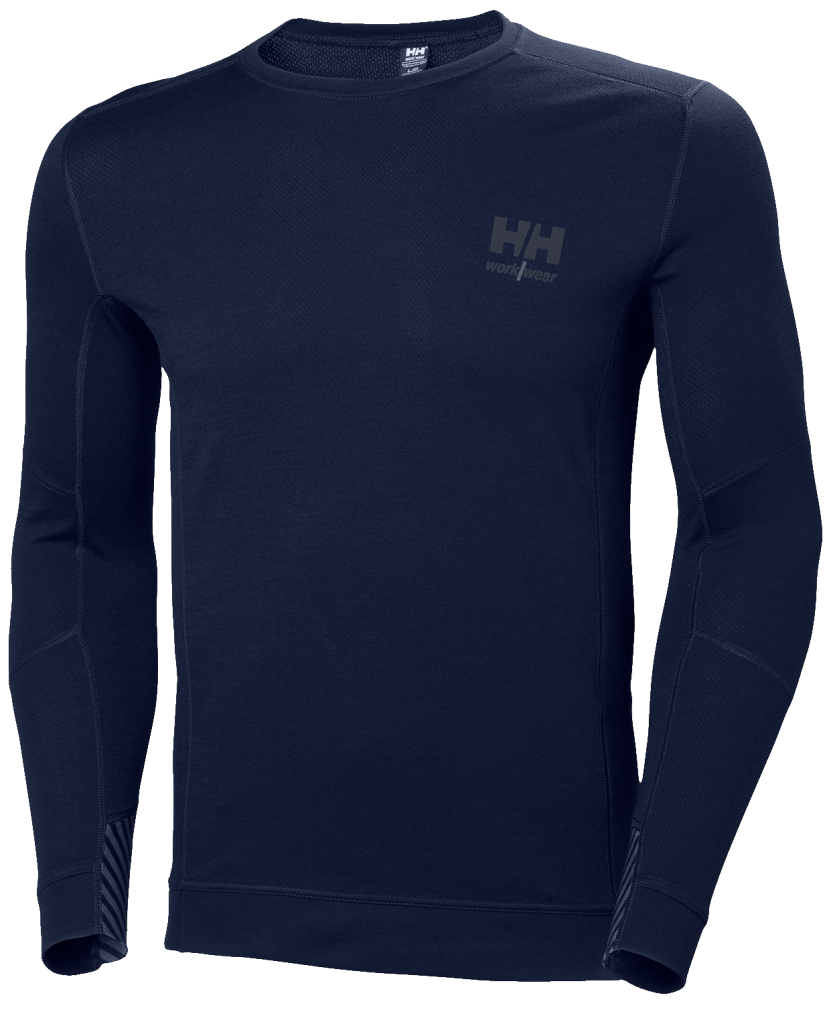 HH LIFA MERINO CREWNECK 590NAVY